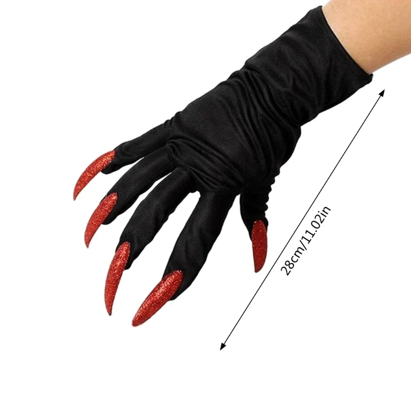 Halloween Gloves Long Gloves Halloween Gloves With Nails long claw Gloves Halloween Prank prop