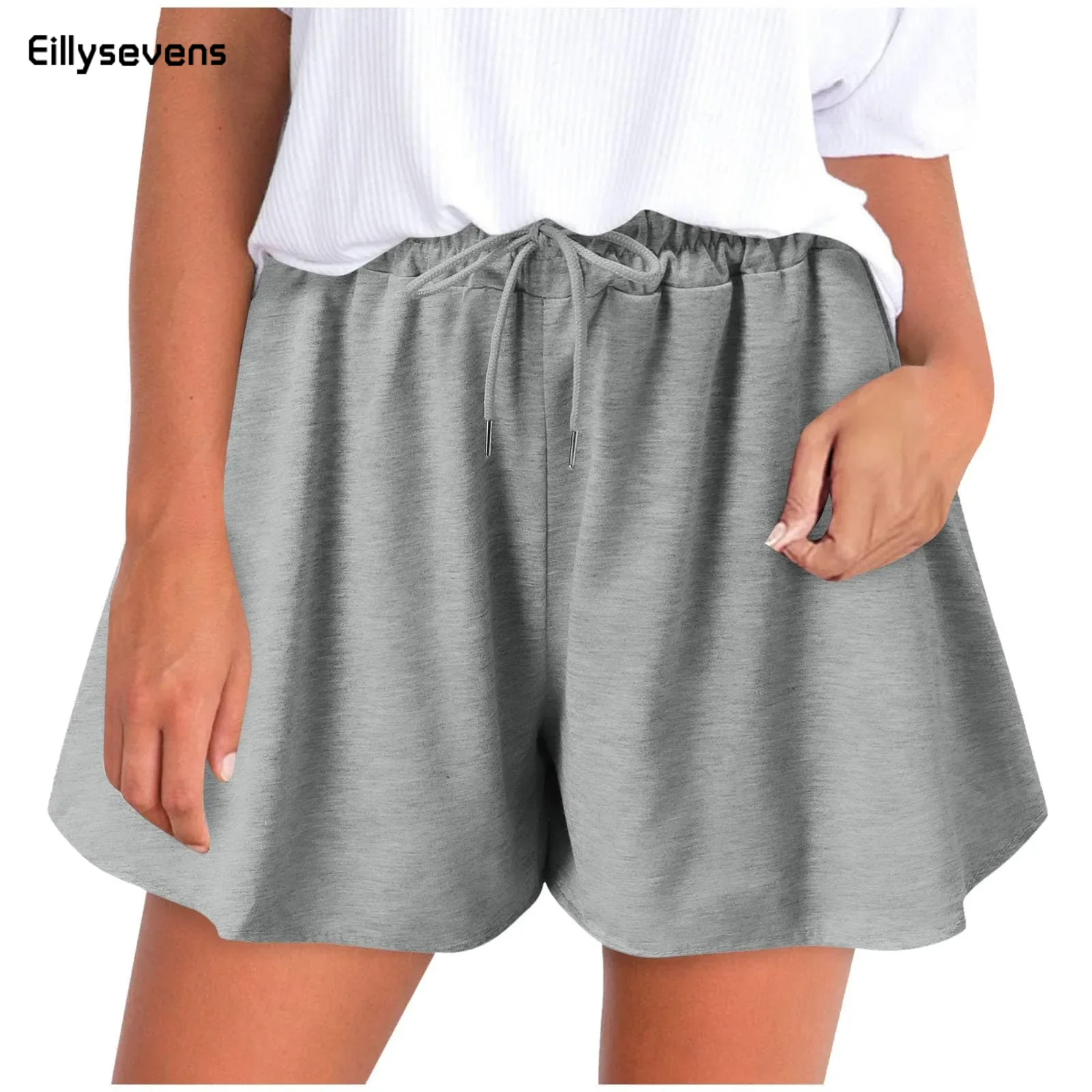 

Women'S Casual Wide Leg Sweat Shorts Summer Athletic Gym Shorts Loose Hiking Running Jogger Shorts With Pockets