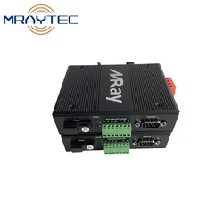 Industrial DIN Rail Serial RS485 RS422 RS232 To Fiber Modem Ethernet Optical Fibre Media Converter Compatible Moxa