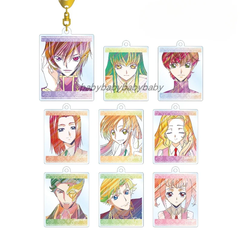 Game Kururugi Suzaku C.C. Jeremiah Kallen Stadtfeld Lamperouge Keychain Doll Anime Acrylic Keyring Pendant for Gift