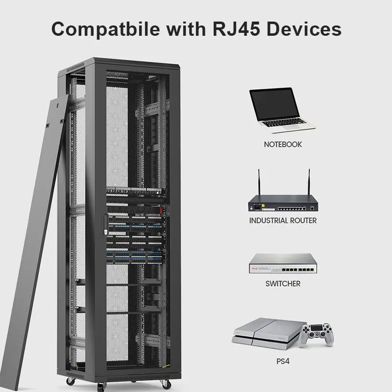 ZoeRax RJ45 Cat5e Cat6 Pass Through-Steckverbinder EZ zu Crimp-Modularstecker für solides oder gesträhten Netzwerkkabel – Detail 9