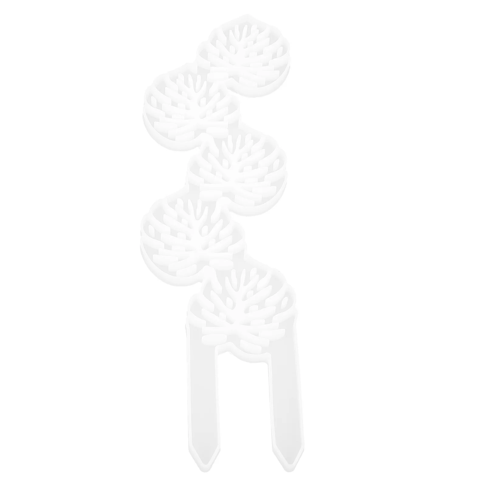 잎 모양 식물 라벨 실리콘 몰드 재사용 가능 내구성 쉬운 청소 DIY 에폭시 식물 표지판 몰드 에폭시 DIY 라벨 제작