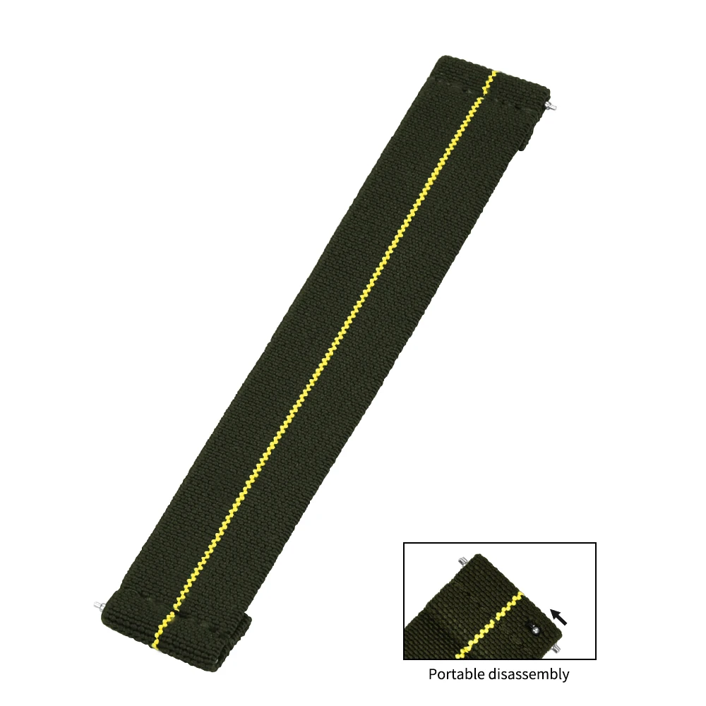Hochwertige Fallschirm-Uhrenarmbänder aus elastischem Nylon mit Schnellverschluss, 18/19/20/21/22 mm, Uhrenarmbänder, Smartwatch-Stoff, Unisex-Armbänder