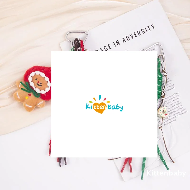 Natale peluche cartone animato omino di pan di zenzero ghirlanda di Natale ciondolo portachiavi zaino ornamento appeso regalo di Natale Capodanno