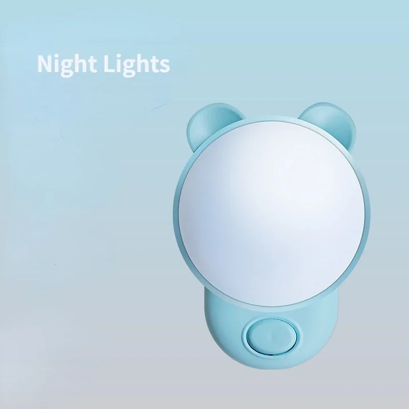 Little Bear Plug-in LED Night Light, Iluminação do Quarto, Luz Quente com Luz para Dormir, Decoração do Quarto, Novo, Interruptor Estranho