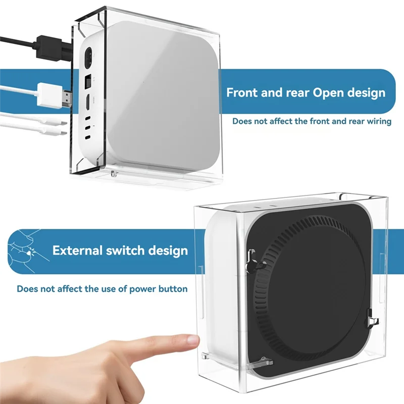 Desktop Stand Under Desk Stand For 2024 Mac Mini M4 Desktop Wall Mount Holder Behind The Monitor For Mac Mini M4