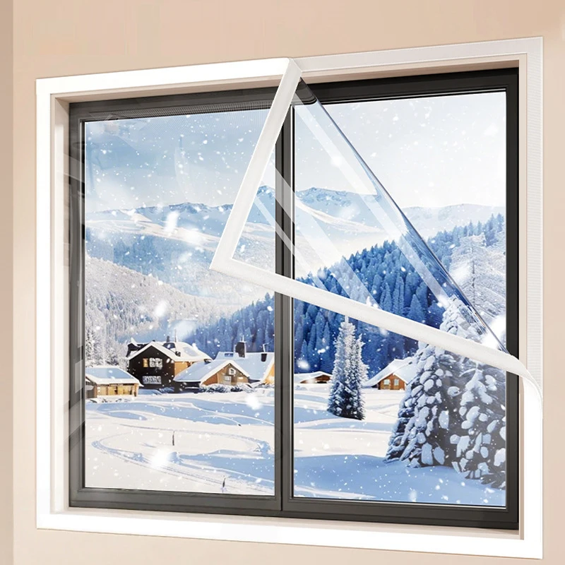 Multi-size Transparent Window Insulation Film Winter Warm Thickening Cold Wind Blocking Seal Window Film Durable Insulation Kit