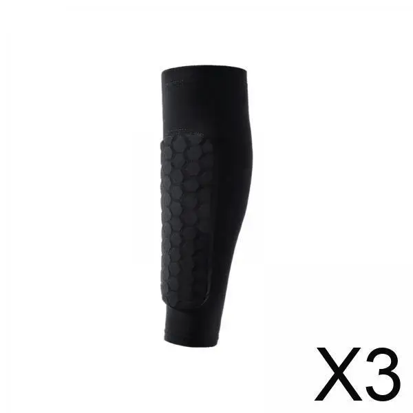

3xSoccer Shin Guards Football Leg Sleeves for Tennis Basketball Outdoor Sports L