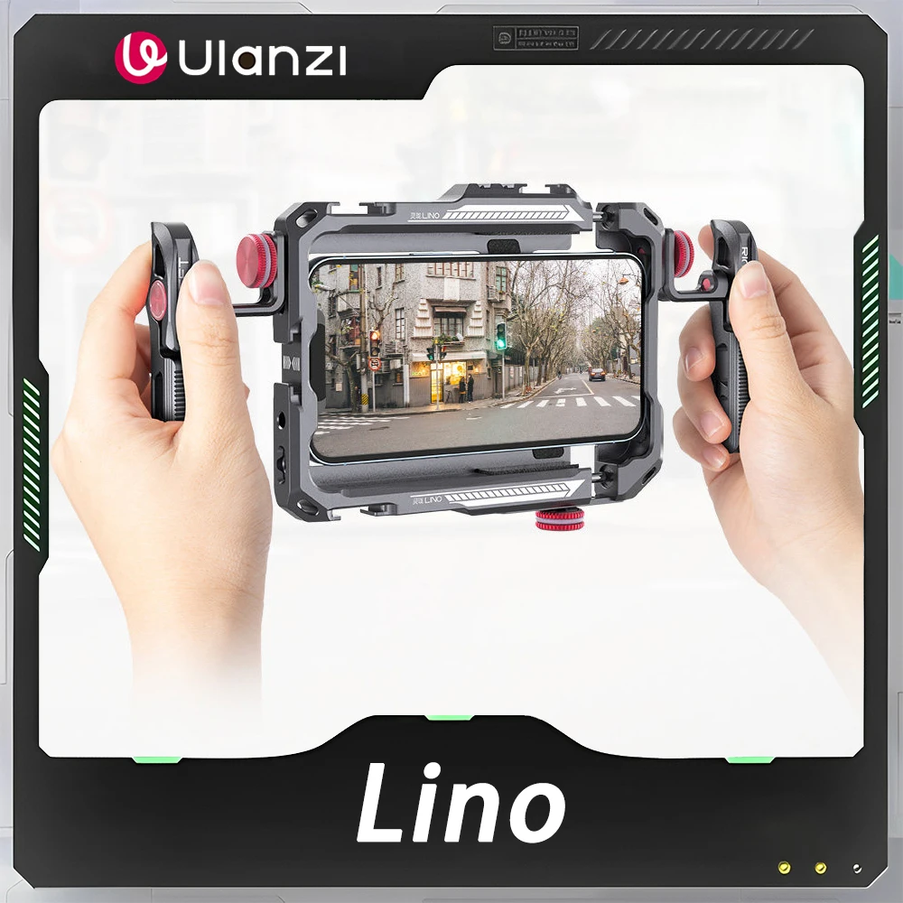 Ulanzi Lino Smartphone Cage Protective Case With Side Handle Rig For IPhone16 15 14 13 12 Pro Max Samsung Xiaomi OPPO Gifts