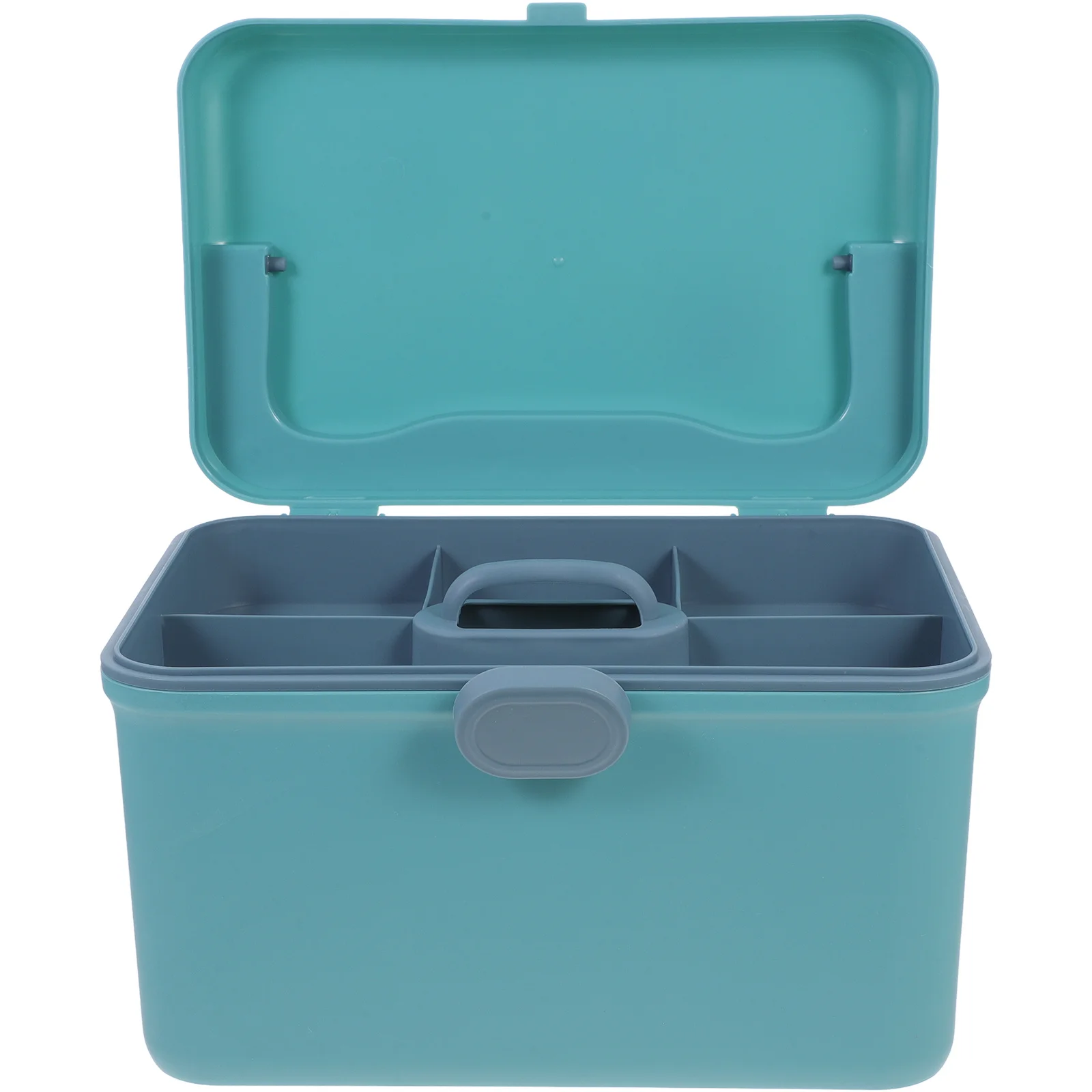 Medikamenten-Aufbewahrungsbox mit großem Fassungsvermögen und Griff, blau, kompaktes Design für Zuhause, Reisen und Camping, Medikamentenbox