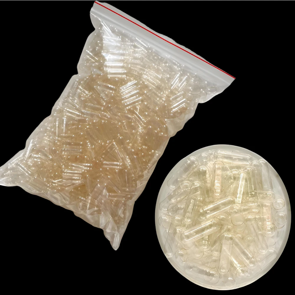 

Standard Size Empty Capsules Gelatin Clear Capsule Hollow Hard Gelatin Transparent Separated Joined Capsules High Quality