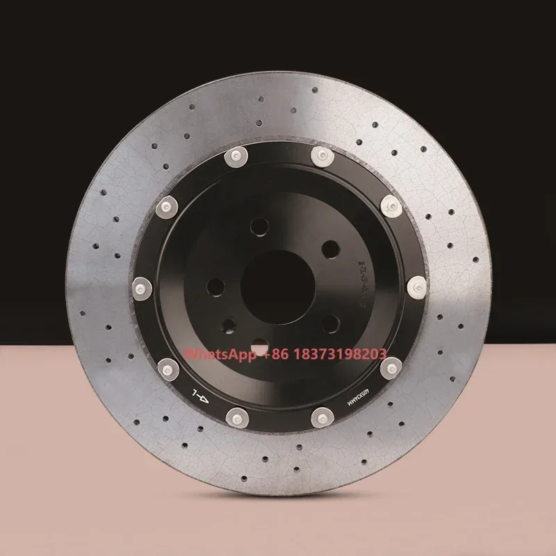 Kaliper Factory Supply Performance Universal Drilled Carbon Ceramic Brake Disc 350-440mm Rotor for Honda Cadillac VW
