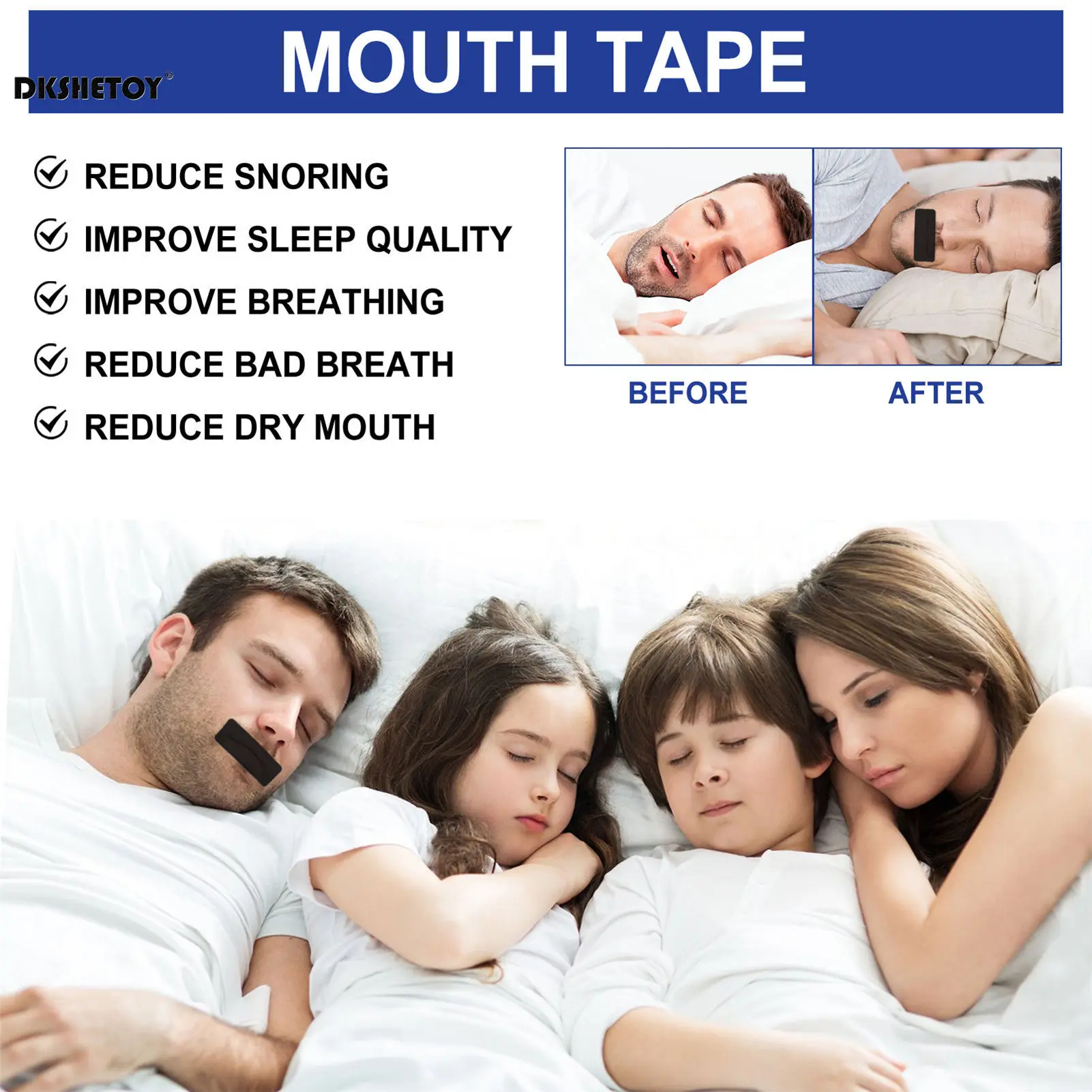 snoring strips strong adhesive for Kids Adult Stop Snoring Mouth Tape Breath Nasal Strips Aid Stop Snoring Nose Patch devices