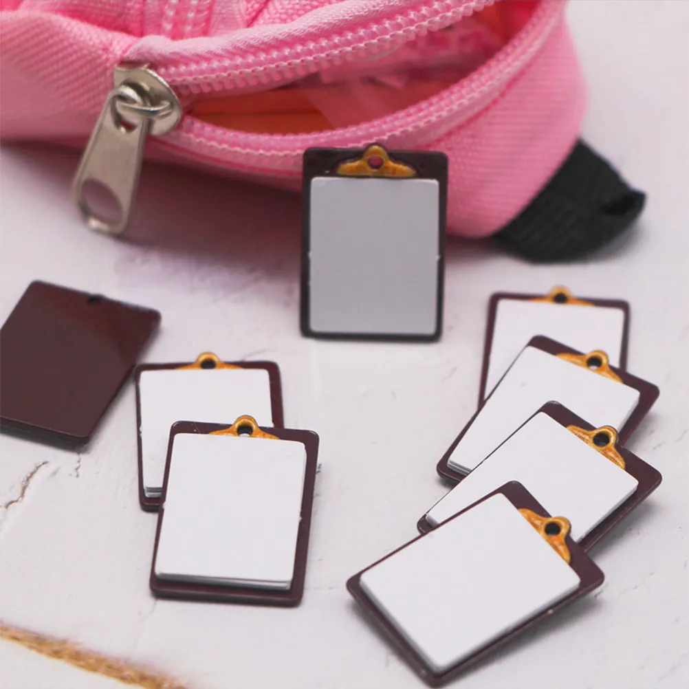 

6Pcs Mini Writing Board Clipboard Mini House Decorative Accessory Children DIY Supply Micro Landscape Decor Photo Prop