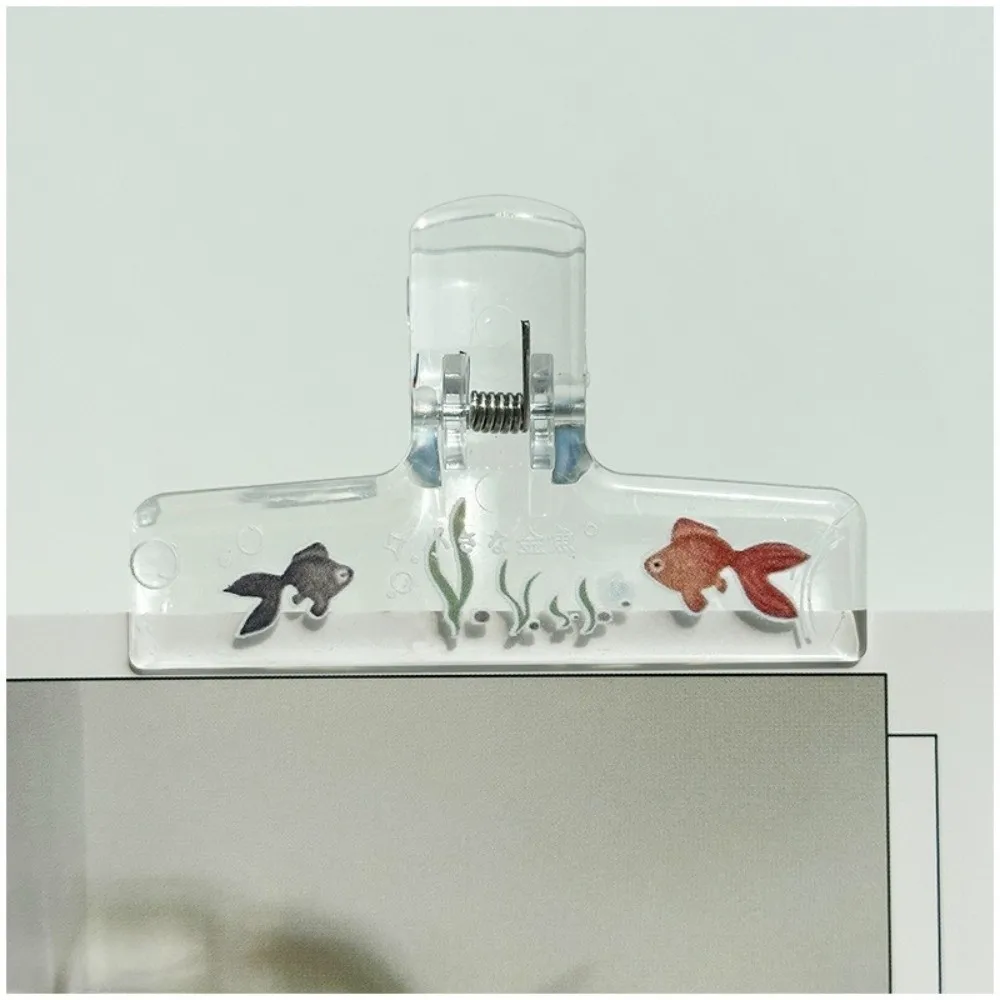 Transparent Acrylic Goldfish Holder Multifunctional Desktop Organizer Document Holder Anti-Slip Piano Score Holder Office Use