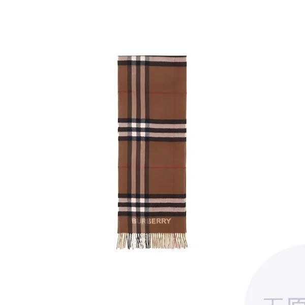 Bufandas de Cachemira Tejidas Burberry Unisex Marrón 80453291