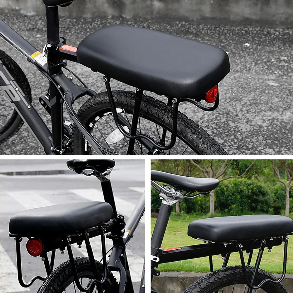 Bicycle Back Seat Cycle MTB Mountain Bicycle PU Leather Soft Comfortable Cushion Bike Rear Rack Seat Children Back Seat Pad