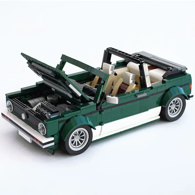 MOC-26778 High-Tech Cabriolet Building Blocks Set, Golf MK1 Sports Roadster Modelo, DIY Puzzle Brinquedos para Crianças, Presente de Aniversário