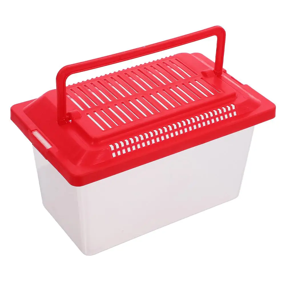 

Portable Fish Tank Box Transparent Mini Aquarium Hermit Crab Cage Betta Tank Plastic Terrarium Bowl Safe Sealed Easy Cleaning