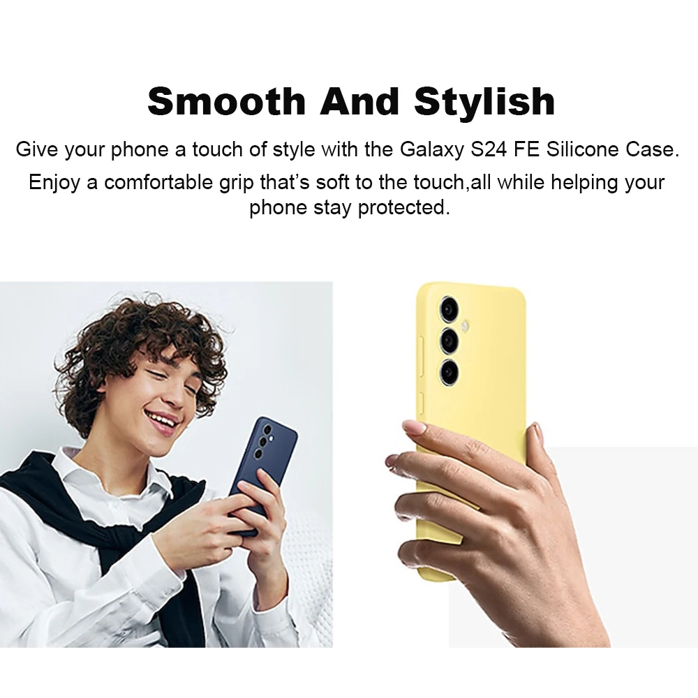 Oryginalne silikonowe etui Samsung Galaxy S24FE EF-PS721 Wysokiej jakości miękkie silikonowe etui na telefon Odporne na wstrząsy do Galaxy S24 FE — zdjęcie produktu 6