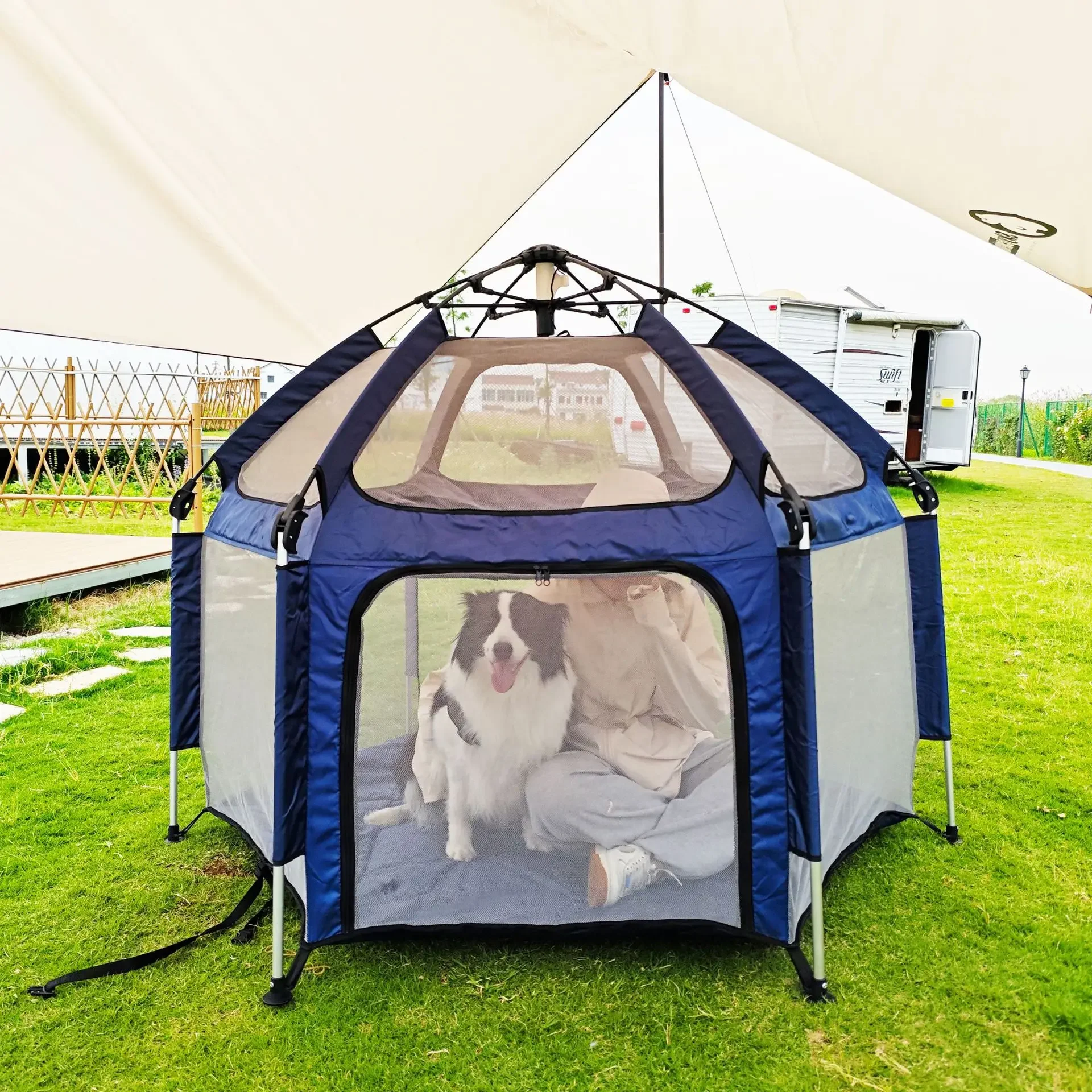 Dog tent fence Foldable outdoor beach household indoor cat tent