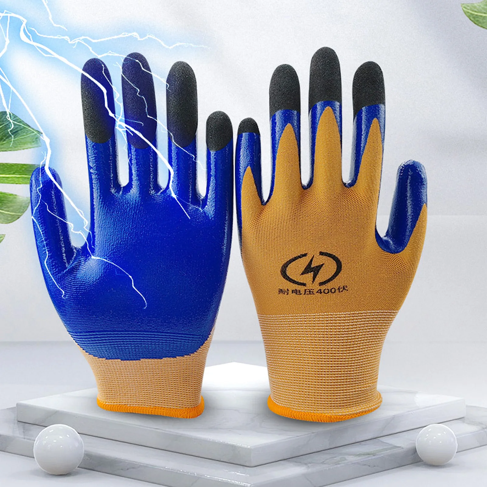 ZK30 400V Electrical Insulated Glove Antislip Touchscreen Low Voltage Resistance Glove for Instrumentation Appliances