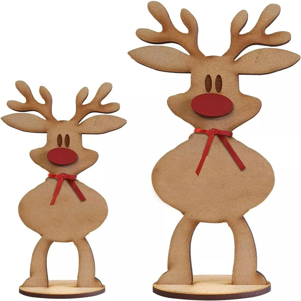 Personalized Freestanding Reindeer Lightweight Durable Ornaments Christmas Table Perfect Addition For Home Party Decor