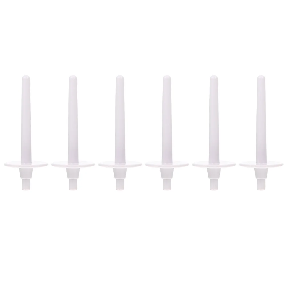 Bobina de bobina de máquina de coser de plástico, Pin para uso doméstico, columna de bobinado de hilo dental, piezas de fijación para máquina de coser, costura artesanal, 6 uds.