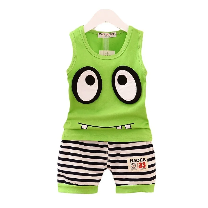 New Summer Fashion Baby Girls Clothes Children Boys Vest Shorts 2Pcs/Sets Kids Clothing Toddler Casual Costume Infant Tracksuits