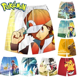 Pokemoned Boy Swimwear Shorts Male Swimming Trunks Swimsuits Man Surf Beach Swim Sports Pants Board Mesh New Summer Clothing