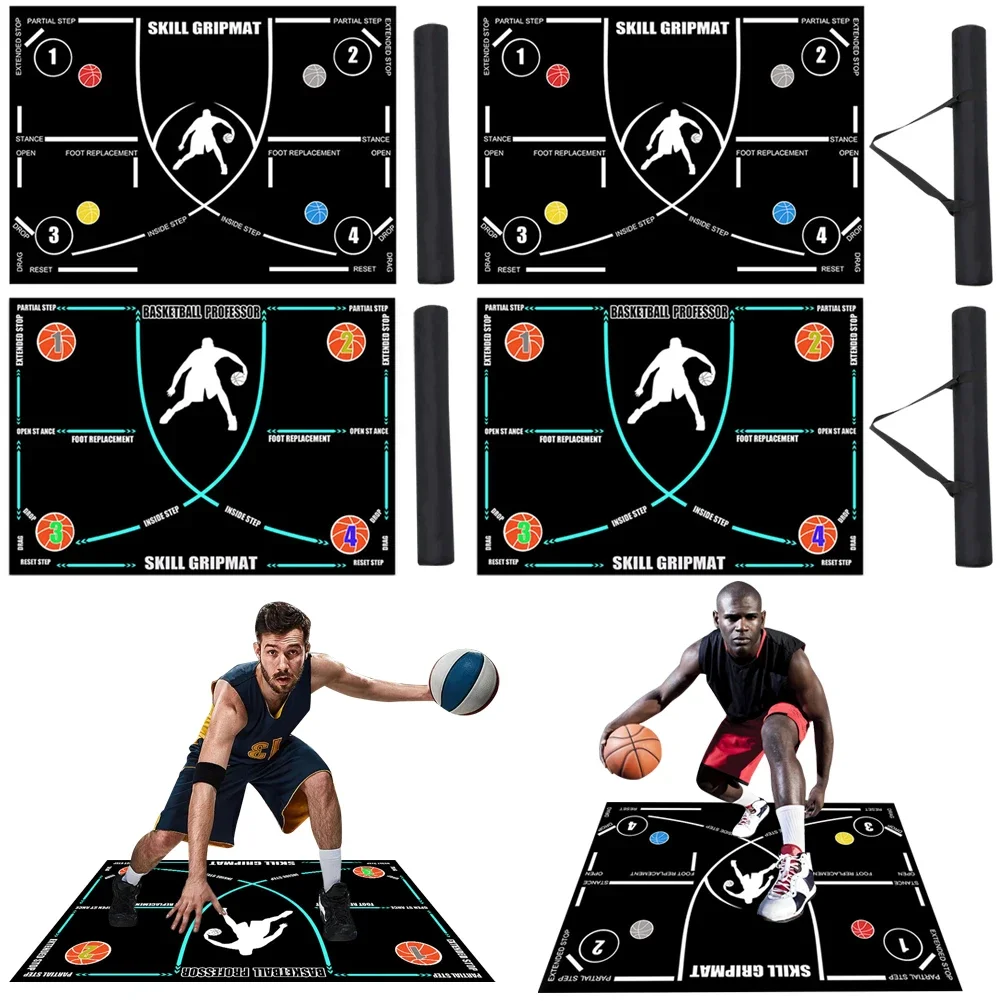 مدرب كرة السلة المرابط غير القابل للانزلاق، حصيرة كرة السلة الممتصة للصدمات، حصيرة تدريب صامتة للتدريب على الأطفال في المنزل #1