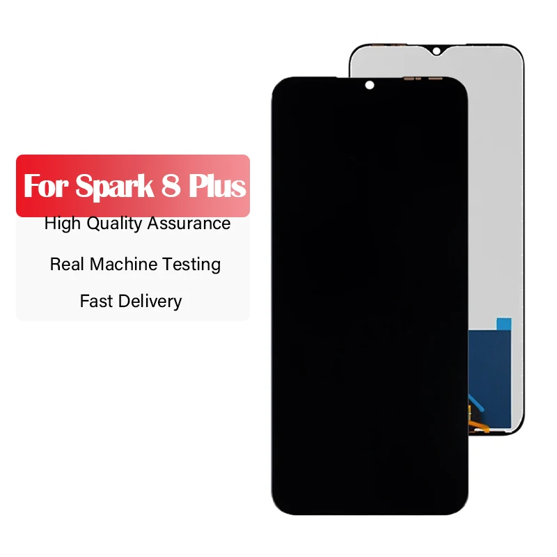 

LCD Screen for 6.60 inches Tecno Spark 8 Plus KG7 KG7n KG7h LCD Touch Screen Digitizer Assembly with Repair Tool and Glue