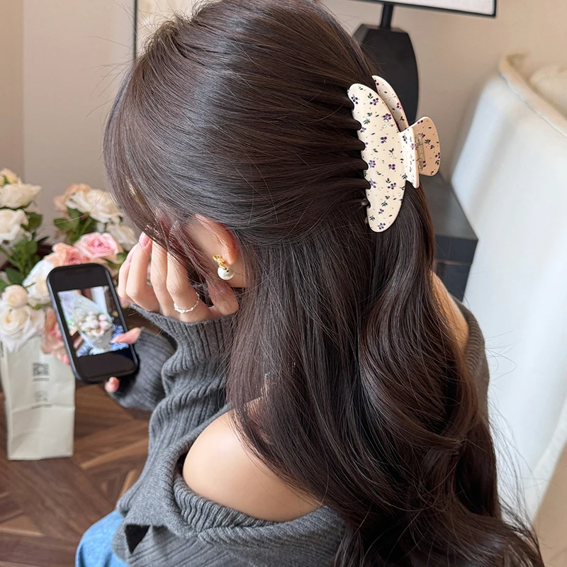 جديد الحلو حجر الراين الكرز روز مشبك شعر سلسلة الفاكهة خلات مخلب كليب مقاطع شعر السلطعون للنساء الفتيات إكسسوارات الشعر #4