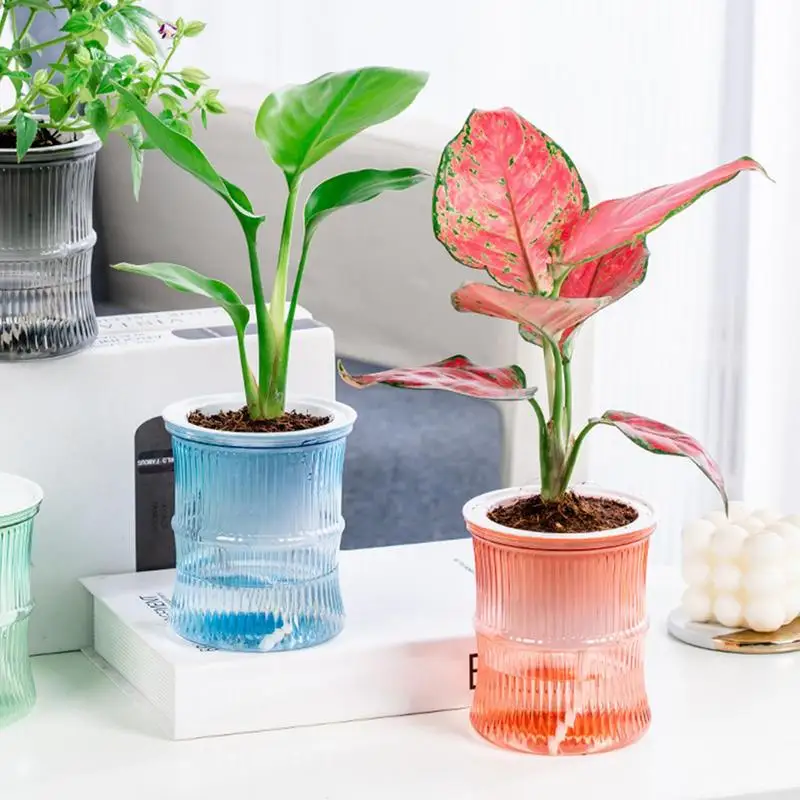 

Self Watering Plant Pot Hydroponic Flower Pot Leak-Proof Plastic Flowerpot Water-Absorbing Planter Garden decor Supplies