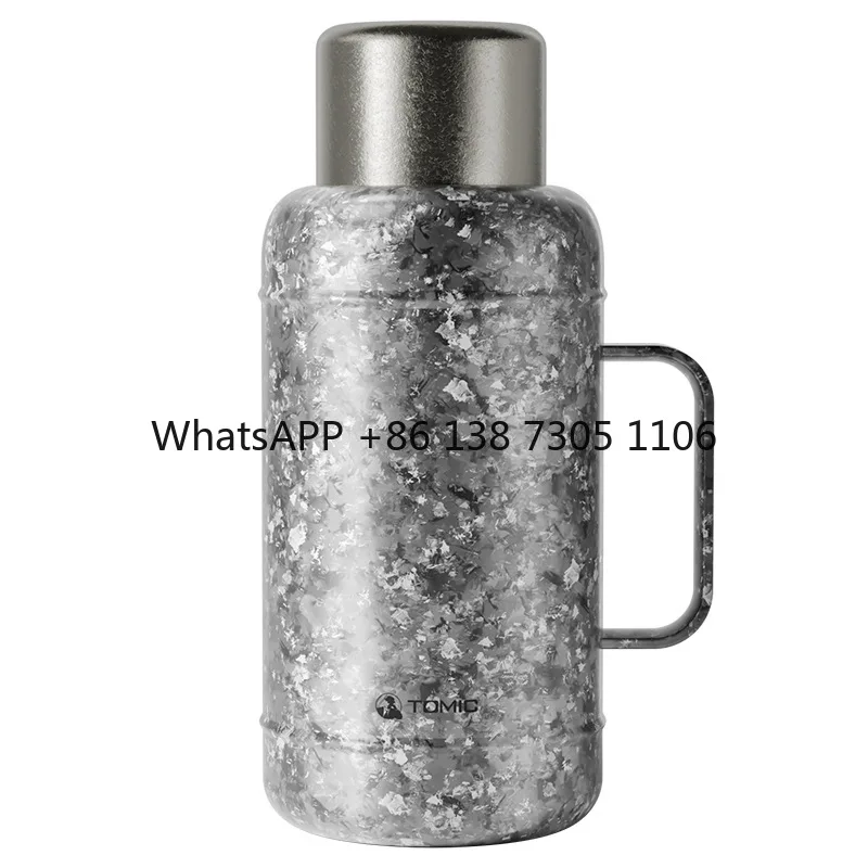 Temeike pure titanium thermal insulation pot large-capacity pot mechanical temperature display high-end business gifts