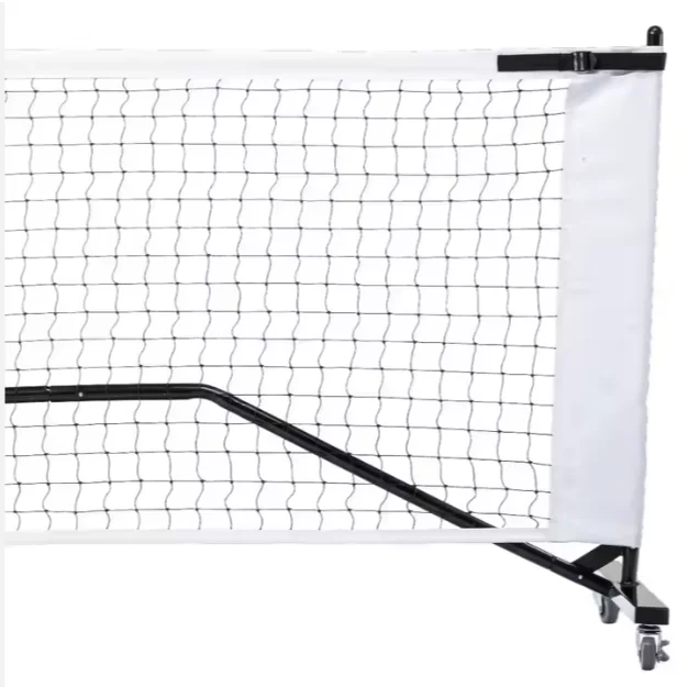 Steady Metal Frame Stand Iron Post Portable Reinforced Pickleball Net with Wheels for Outdoor and Indoor