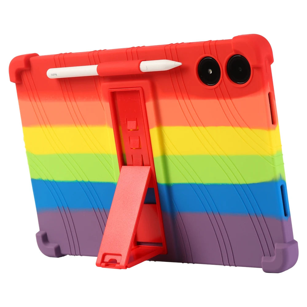 Capa de silicone macio para xiaomi poco pad 2024 12.1 polegadas 2405cpcfbg ajustável multi-ângulos suporte capa à prova de choque tablet escudo #   $