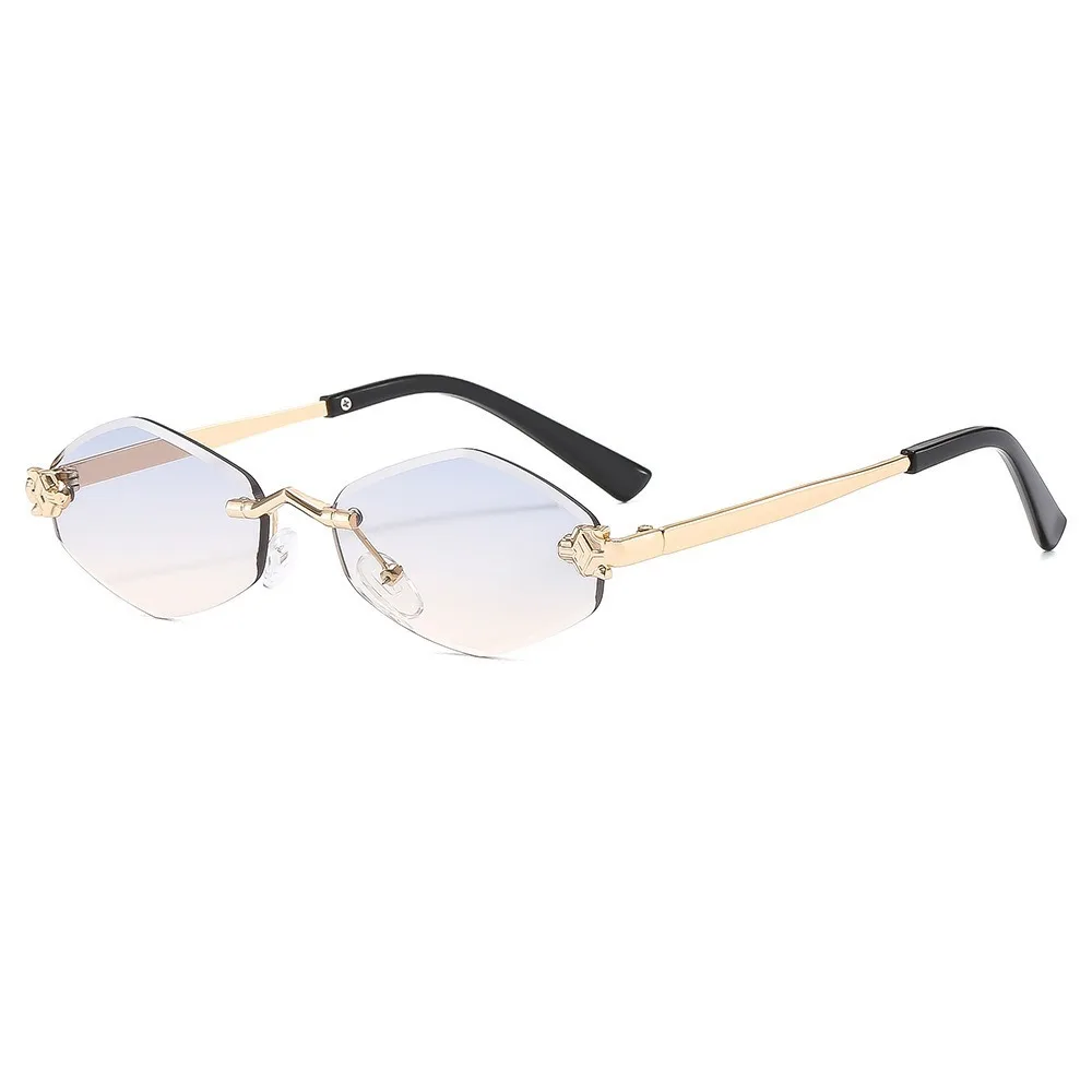 UV400 Rhombus Sunglasses Frameless Gradient UV Resistant Cycling Glass UV Protection Eyewear Outdoor Sport Sunglasses Streetwear