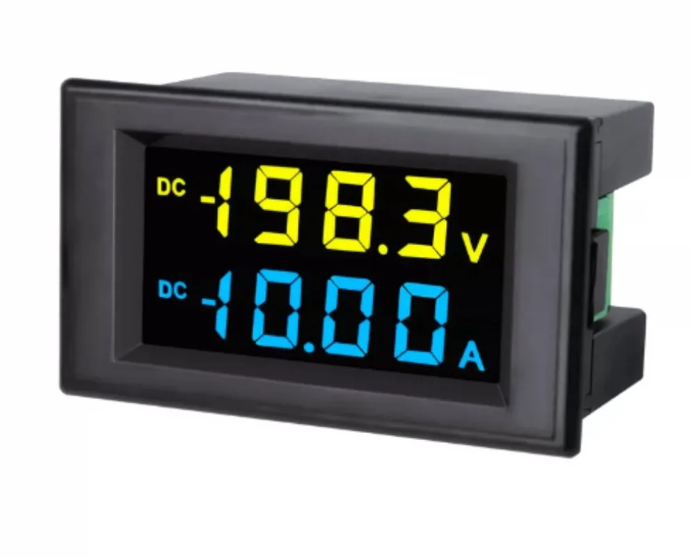 DC 0‑600V Digital LCD Voltmeter Ammeter, 10A‑200A Voltage Current Ampere Panel Meter Detector Monitor Tester