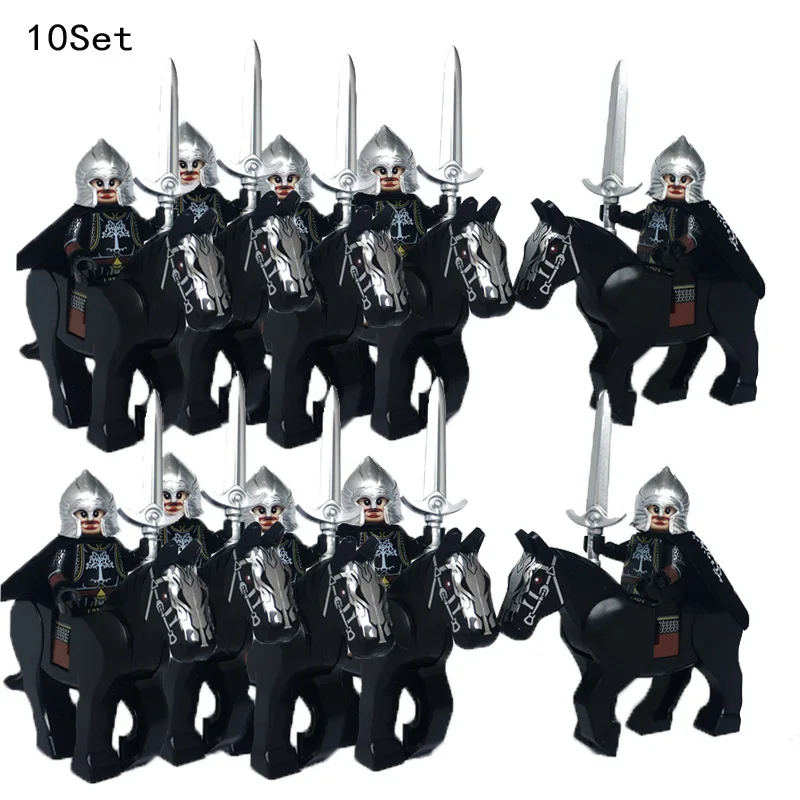 NONE Neue 10 Sets Knights Dark Sauron Battle Five Armies mit Schwert Rohan mit Pferdeböcken Kinderspielzeug 9
