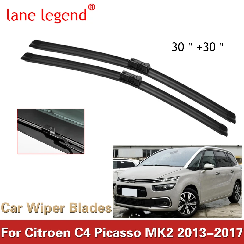 Lane Legend Wiper Front Wiper Blades Set For Citroen C4 Picasso MK2 2013 2014 2015 2016 2017 Windshield Windscreen 30