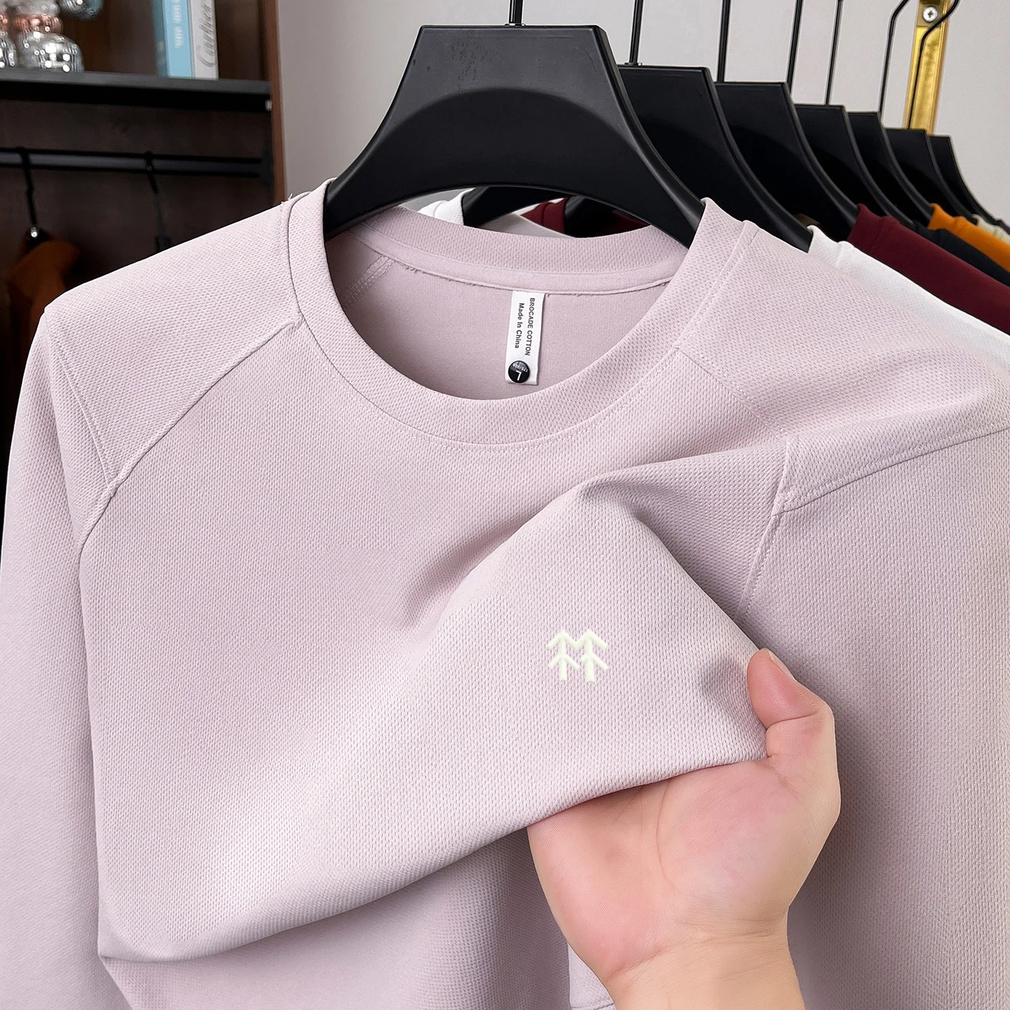 Fashion Brand tree shaped embossed sweatshirt high-quality autumn new round neck pullover casual comfort luxury men's clothing