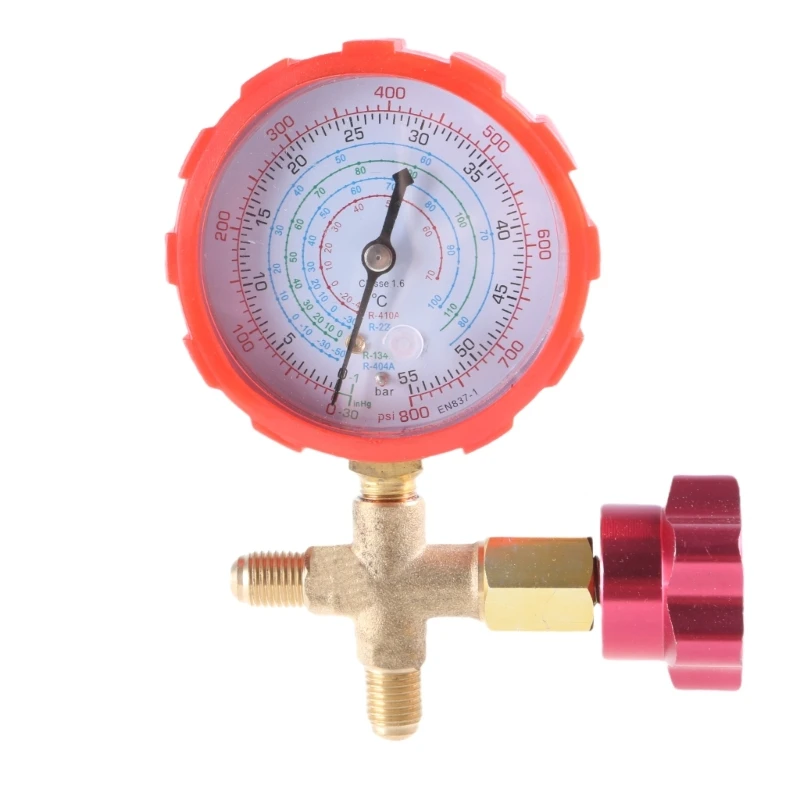 Pressure Meter Essential Tool Fluorine Pressure Gauge Meter 0-800psi Metal Knob