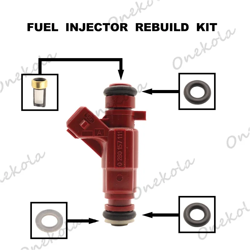 Fuel Injector repair kit Orings Filters for Golf/ Voyage 1.0L 8V 032908031S 2007-2014 Auto Parts 0280157111