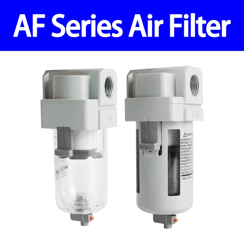 

SMC Type Air source processor Air filter Oil-water separator AF20 AF30 Air compressor filtration Oil mist separator AF40 AF50