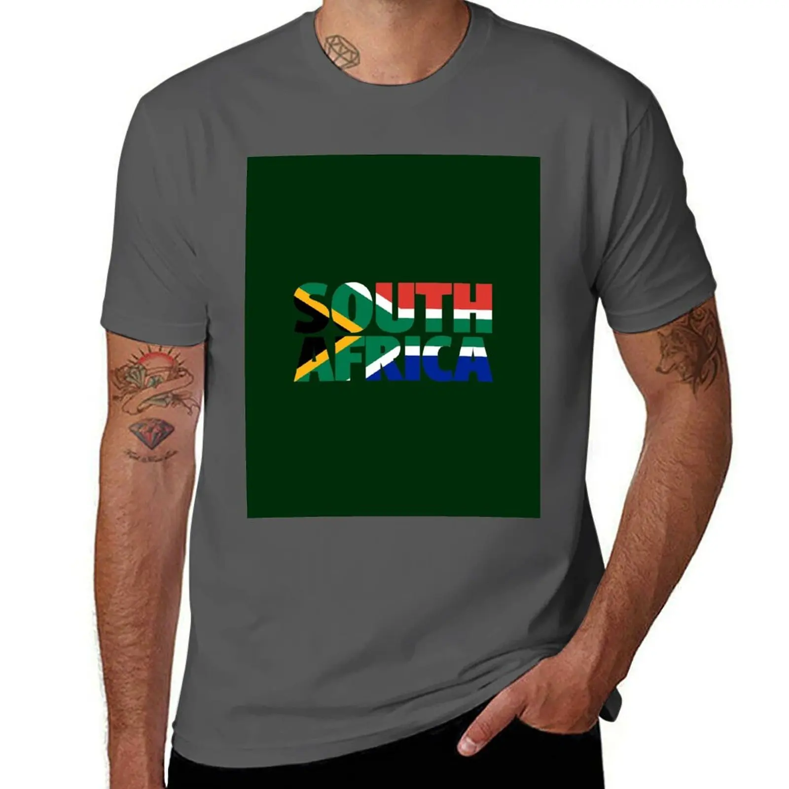 

South Africa Roots With South African Flag T-Shirt anime t shirts for man t shirt for man 100 percent cotton T-Shirt
