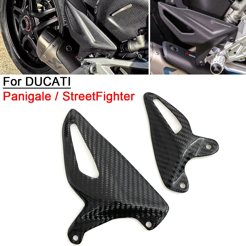 

Для DUCATI Streetfighter V2 V4/S 2020-2024 Panigale V4/S/R защита пятки из углеродного волокна, задняя часть стопы