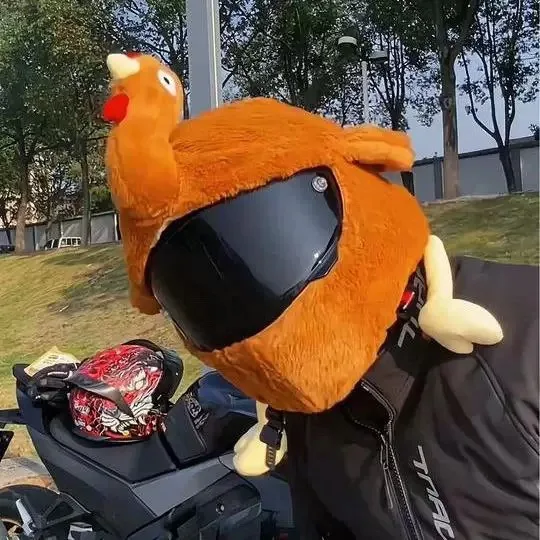 

1PC Mother hen motorcycle helmet cover wacky Animal element headgear Cute full face helmet cover Motorcycle helmet accessories