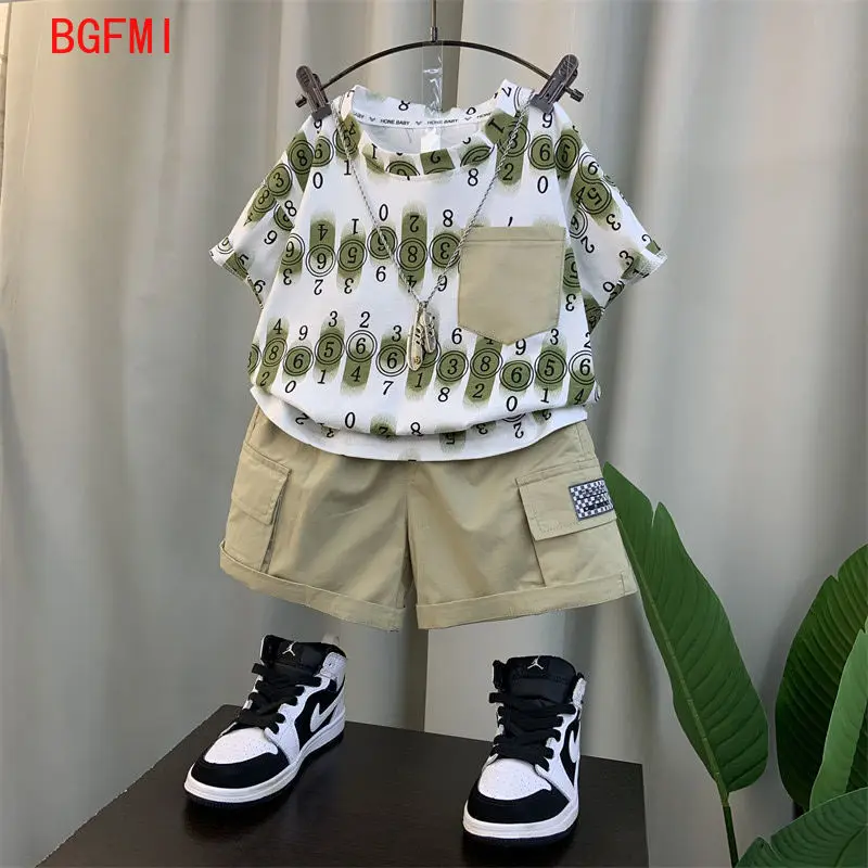 Fashion Summer Baby Girls Boys Clothing Set Kids Short Sleeve T-shirt And Shorts 2Pcs for Children Tracksuits Clothes outfits