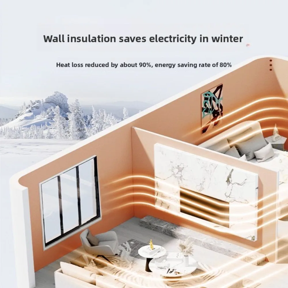 50cmx5m Self-Adhesive Thermal Wall Panels - Thick SXP Foam Insulation for Bed Walls, Cold Protection - Moisture-Resistant - Home view 5